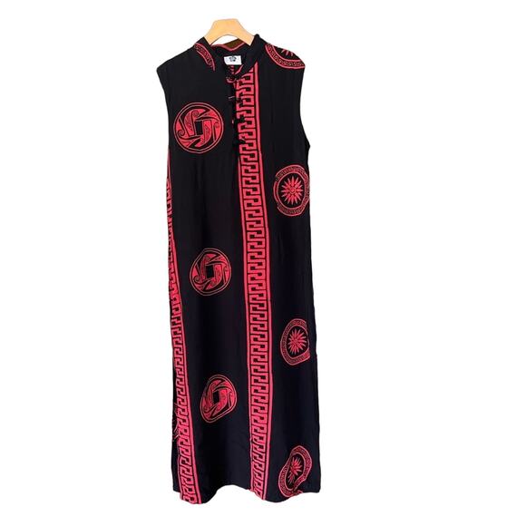 Vintage Hilo Hattie Long Floral Dress Size XL Mandarin Collar NWT. - Picture 1 of 16